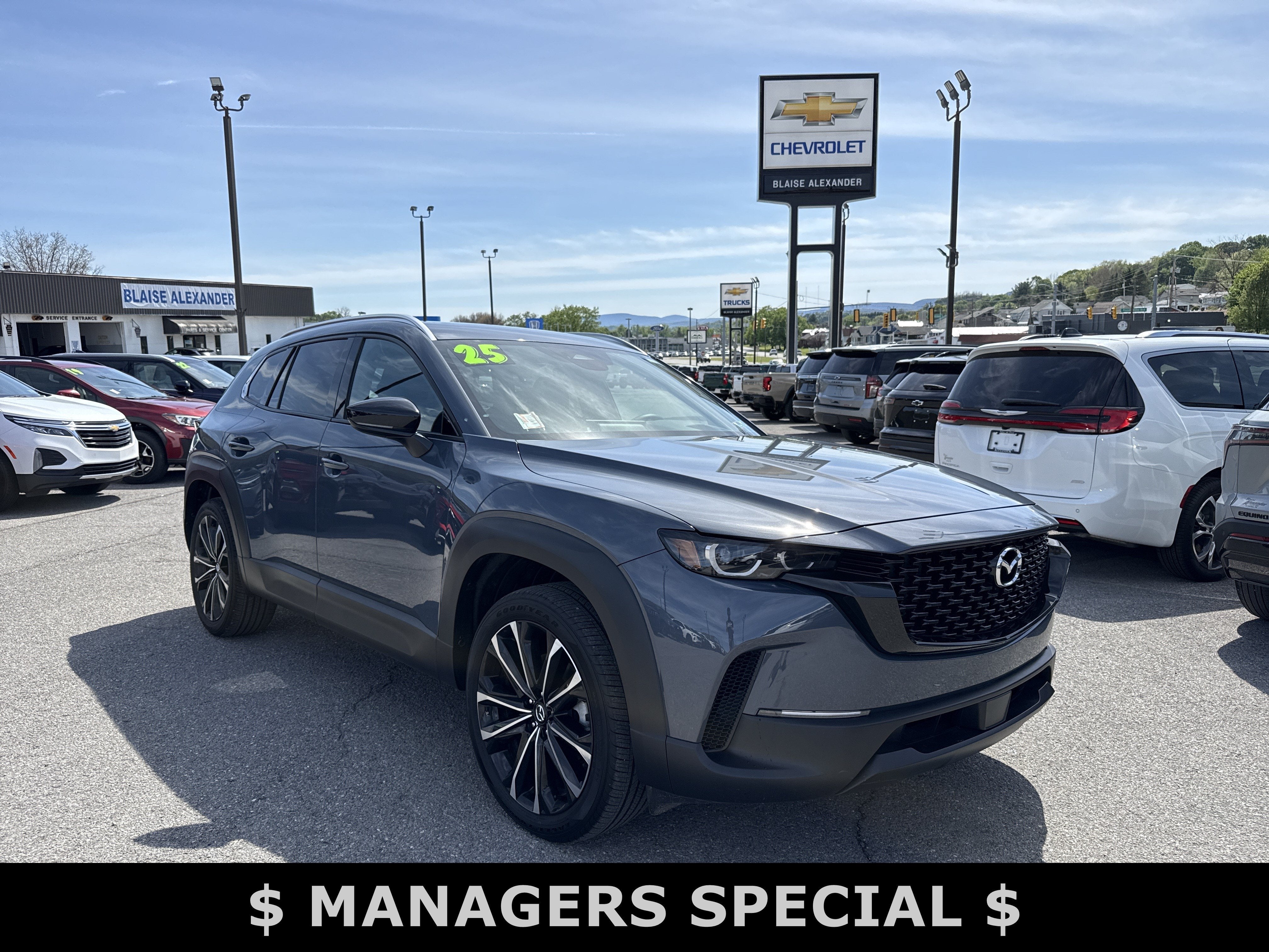 2025 Mazda Mazda CX-50 2.5 S Premium Plus Package in Polymetal Gray Metallic — front three-quarter view