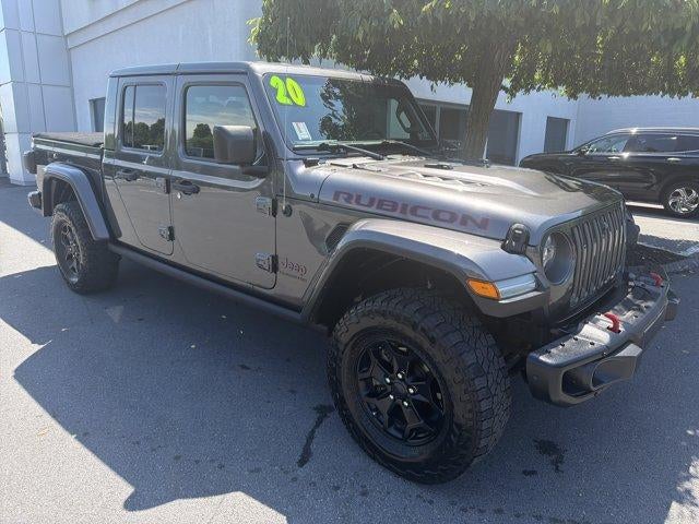 2020 Jeep Gladiator Rubicon 4x4 in Granite Crystal Metallic Clearcoat — front three-quarter view
