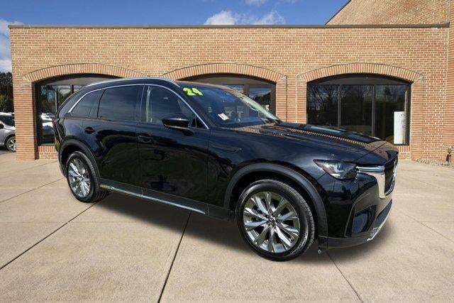 2024 Mazda Mazda CX-90 3.3 Turbo Premium AWD in Jet Black Mica — front three-quarter view