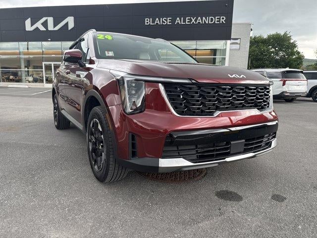 2024 Kia Sorento S AWD in Dawning Red — front three-quarter view