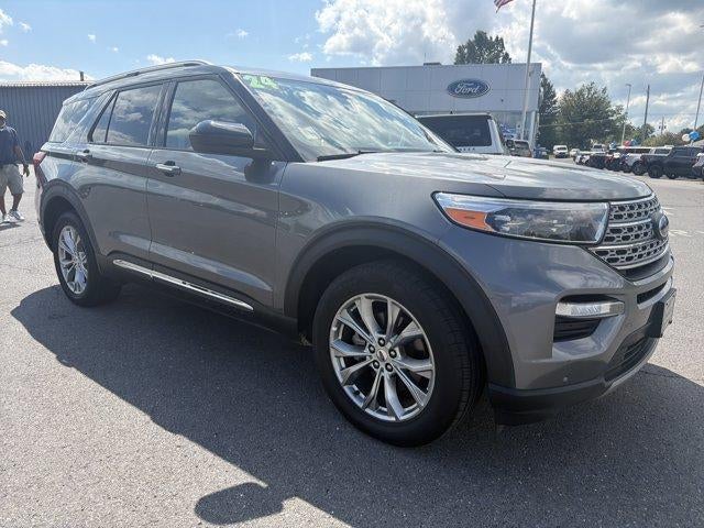2024 Ford Explorer Limited 4WD in Carbonized Gray Metallic — front three-quarter view
